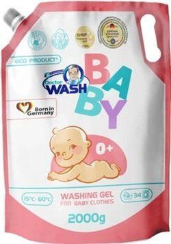 Гель для прання дитячих речей Doctor Wash Baby 2 л - безпечний та ефективний 00000001118 фото
