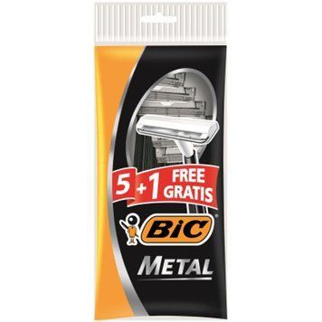 Бритва Bic Metal 5+1 шт. для чоловіків одноразова 6 лез Греція 00000003220 фото