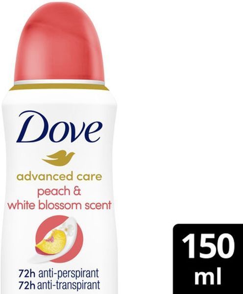 Антиперспірант аерозоль Dove Персик-Біла квіти 150 мл для жінок до 72 годин ефекту 00000001810 фото