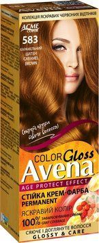 Крем-фарба Acme Avena Gloss Color №583 Карамельний шатен для яскравого кольору волосся 00000000359 фото