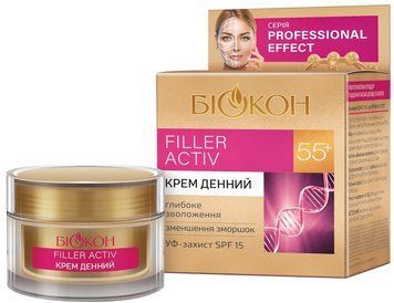 Денний крем Біокон Professional Effect Filler Activ 55+ 50 мл для молодої шкіри 00000003457 фото