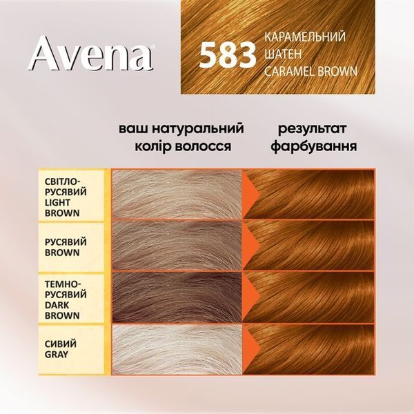 Крем-фарба Acme Avena Gloss Color №583 Карамельний шатен для яскравого кольору волосся 00000000359 фото