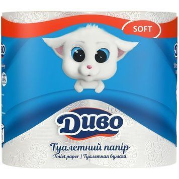 Туалетний папір Диво Soft 2 шари 4 шт м'якість та надійність для вашого комфорту 00000001730 фото