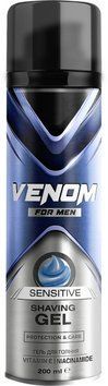 Гель для гоління Venom for men Sensitive 200 мл для всіх типів шкіри без спирту 00000003329 фото
