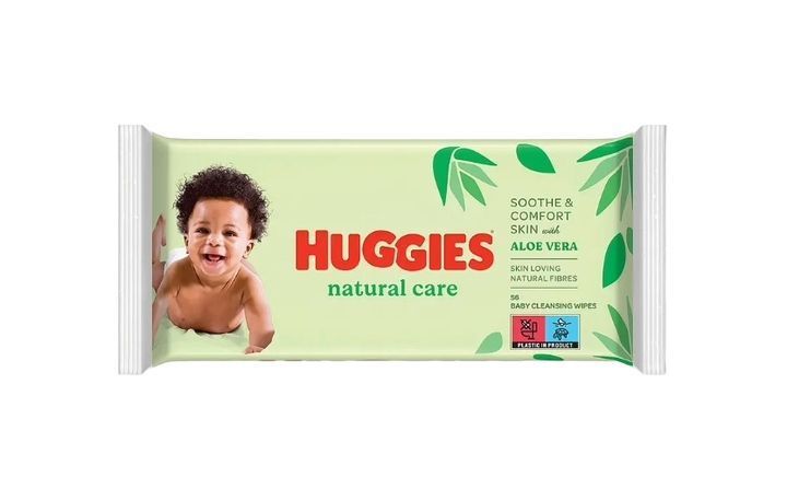 Дитячі вологі серветки Huggies 56 шт без спирту гіпоалергенні для малюків 0+ 00000001095 фото