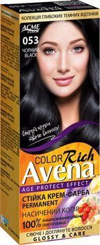 Крем-фарба Acme Avena Rich Color № 053 Чорний для насиченого кольору волосся 00000000361 фото