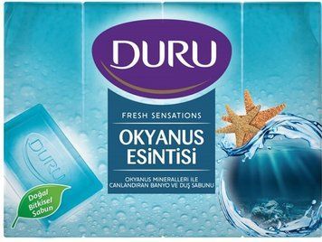 Тверде мило Duru Fresh Sensations Океанський бриз 4 х 150 г для зволоження шкіри 00000003076 фото