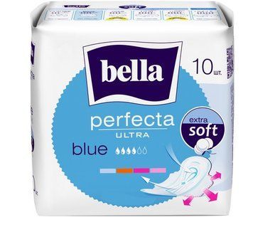 Гігієнічні прокладки Bella Perfecta Blue Soft Ultra 10 шт з крильцями для денного використання 00000002377 фото