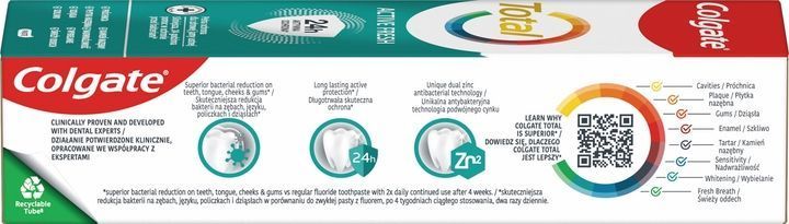 Зубна паста Colgate Total Active Freshness Антибактеріальна 75 мл для дорослих 00000002136 фото
