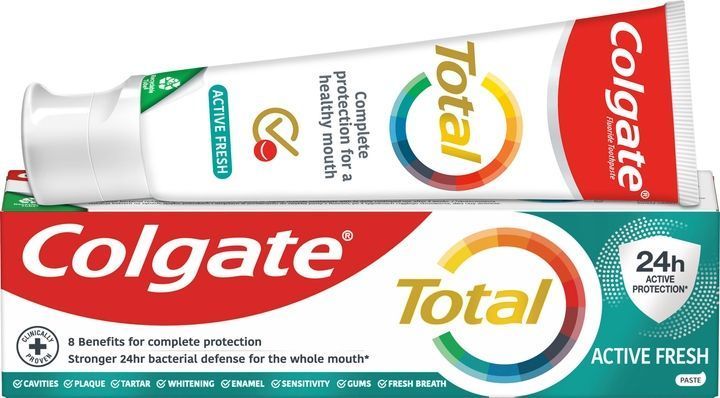 Зубна паста Colgate Total Active Freshness Антибактеріальна 75 мл для дорослих 00000002136 фото
