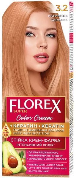 Фарба для волосся Florex Super 3.2 Карамель - яскравий колір та блиск волосся 00000000468 фото