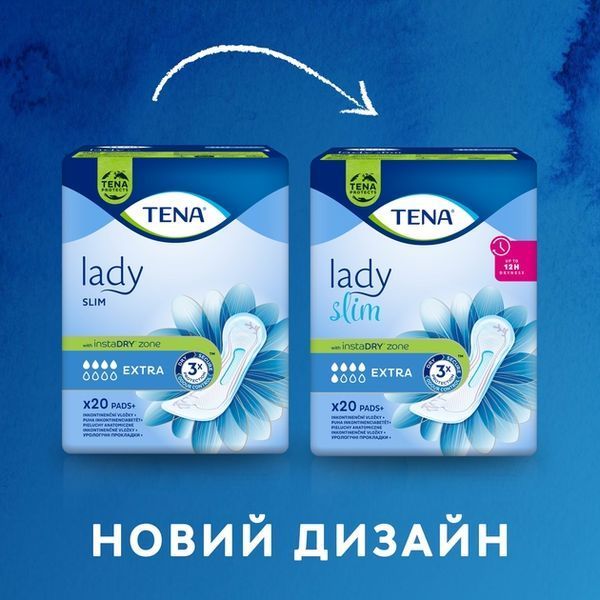 Урологічні прокладки Tena Lady Slim Extra 20 шт для комфортного захисту жінок 00000003640 фото