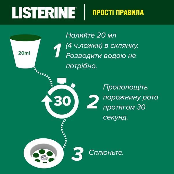 Ополіскувач для порожнини рота Listerine Total Care 500 мл Захист зубів та ясен 00000002271 фото