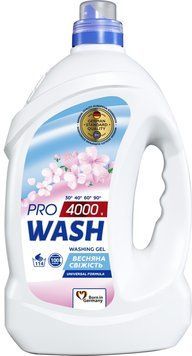 Гель для прання ProWash Весняна свіжість 4000 г для універсальної білизни безфосфатний 00000003827 фото