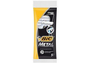 Бритва Bic Metal одноразова чоловіча 5 шт. для ідеального гоління 00000003222 фото
