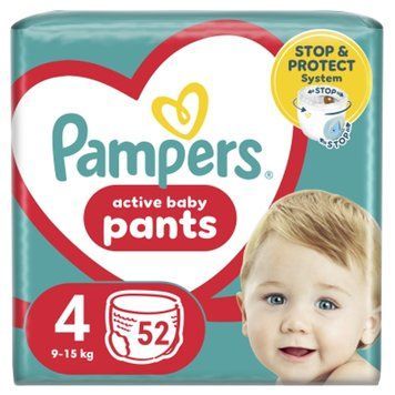 Підгузки Pampers трусики Maxi Pants Розмір 4 (9-15 кг) 52 шт для дітей унісекс 00000001222 фото
