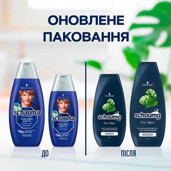 Шампунь для чоловіків Schauma Men 250 мл для щоденного використання 00000000919 фото