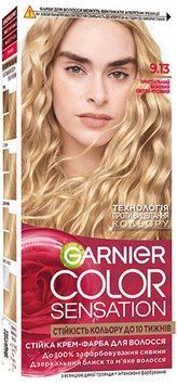 Стійка крем-фарба для волосся Garnier Color Sensation 9.13 Кришталевий бежевий 112 мл 00000000436 фото
