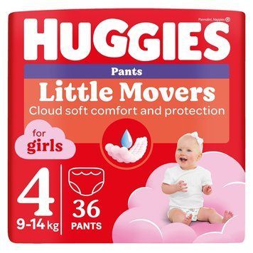 Підгузки Huggies Pants 4 Jumbo для дівчаток 9-14 кг 36 шт зручні та надійні 00000001215 фото