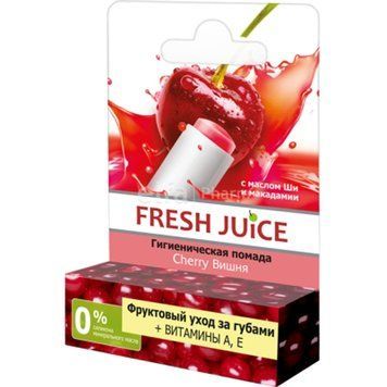 Гігієнічна помада Fresh Juice Вишня з олією ши 3.6 г для зволоження губ 00000003440 фото
