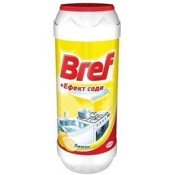 Порошок для чищення кухні Bref Ефект соди Лимон 500 г для бездоганної чистоти 00000004591 фото