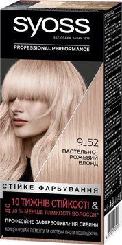 Фарба для волосся SYOSS 9-52 Пастельно Рожевий блонд 115 мл 00000000579 фото