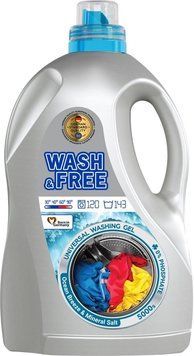 Гель для прання WASH & FREE Універсальний Морська свіжість 5 л 00000003847 фото