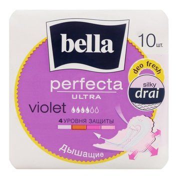 Гігієнічні прокладки Bella Perfecta Ultra Violet Deo Fresh 10 шт з ароматом для денного використання 00000002389 фото