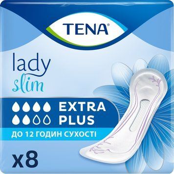 Прокладки урологічні Tena Lady Slim Extra Plus 8 шт для комфортного захисту 00000003630 фото