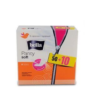 Щоденні гігієнічні прокладки Bella Panty Soft 60 шт для комфортного використання 00000002466 фото