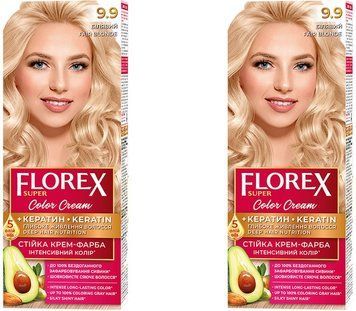 Фарба для волосся Florex Super 9.9 Білявий - яскравий колір та довготривалість 00000000475 фото