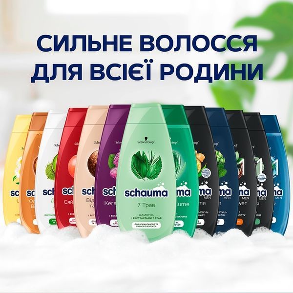 Шампунь для чоловіків Schauma Men 3 в 1 для волосся тіла та обличчя 400 мл 00000000920 фото