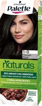 Фарба для волосся Palette Naturals 1-0 Чорний 110 мл для насиченого кольору волосся 00000000539 фото