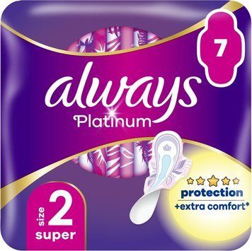 Гігієнічні прокладки Always Platinum Super Розмір 2 7 шт з крильцями для денного використання 00000002346 фото
