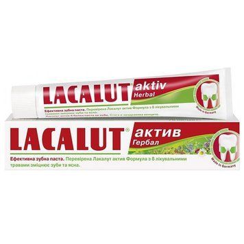Зубна паста Lacalut Аktiv Herbal 75 мл для здорових зубів і ясен 00000002171 фото