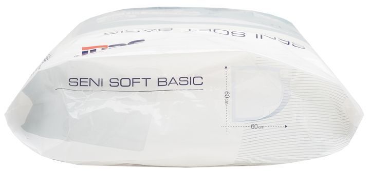Пелюшки для малюків Seni Soft Basic 60х60 см 10 шт одноразові вбиральні білі 00000001149 фото