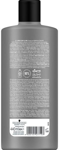 Шампунь Syoss Men Clean & Cool з Ментолом 440 мл для свіжості та чистоти волосся 00000000848 фото