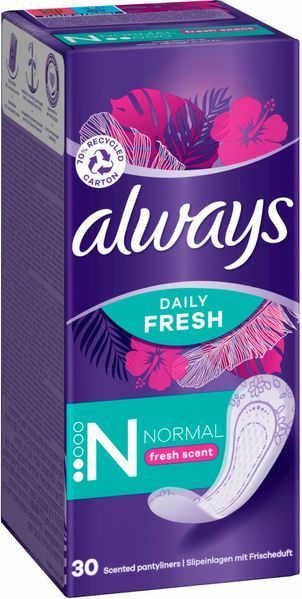 Щоденні прокладки Always Daily Fresh Normal 30 шт з свіжим ароматом для комфорту 00000002474 фото