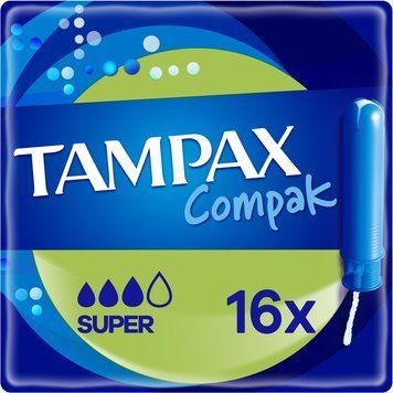 Тампони Tampax Compak Super з аплікатором 16 шт для надійного захисту 00000002551 фото