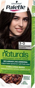 Фарба для волосся Palette Naturals 3-0 Темно-каштановий 110 мл для яскравого кольору 00000000544 фото