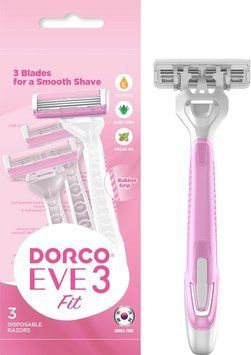 Бритва Dorco EVE 3 Fit для жінок 3 леза 3 шт. - ідеальний вибір для гладкості 00000003230 фото