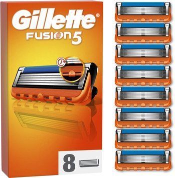 Змінні касети Gillette Fusion5 8 шт. для чоловіків з 5 лезами 00000004904 фото