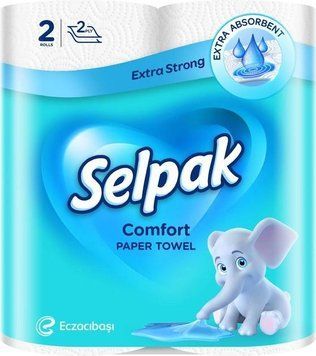 Паперові рушники Selpak Comfort 2 шари 2 рулони для зручності та чистоти 00000001655 фото
