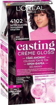 Фарба для волосся без аміаку L'Oreal Paris Casting Creme Gloss 4102 Холодний каштан 120 мл 00000000593 фото