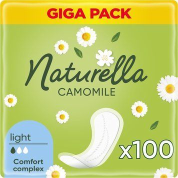 Щоденні прокладки Naturella Camomile Light 100 шт без крилець з ароматом ромашки 00000002516 фото