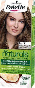 Фарба для волосся Palette Naturals 6-0 Темно-русявий 110 мл для яскравого кольору 00000000549 фото