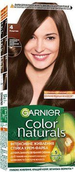 Фарба для волосся Garnier Color Naturals 4 Каштан 110 мл для яскравого кольору волосся 00000000482 фото