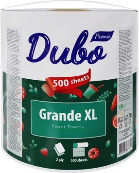 Паперові рушники Диво Premio Grande XL 2 шари 500 відривів 1 рулон білий 00000001661 фото