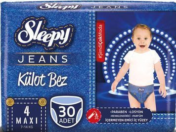 Підгузки-трусики Sleepy Jeans 4 для дітей 7-14 кг 30 шт одноразові 00000001237 фото