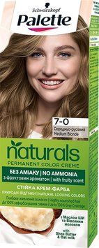 Фарба для волосся Palette Naturals 7-0 Середньо-русявий 110 мл для яскравого кольору 00000000551 фото